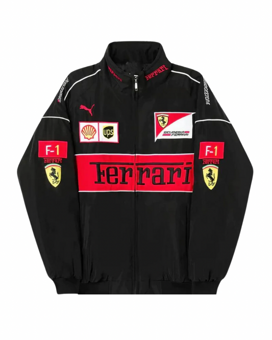 F1 Ferrari jacket Black Embroidered & printed versions