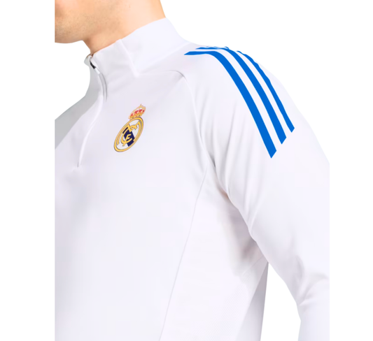 Real madrid training half neck zipper Printed & with embroidery patch