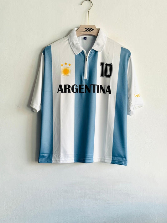 Argentina zip jersey oversized